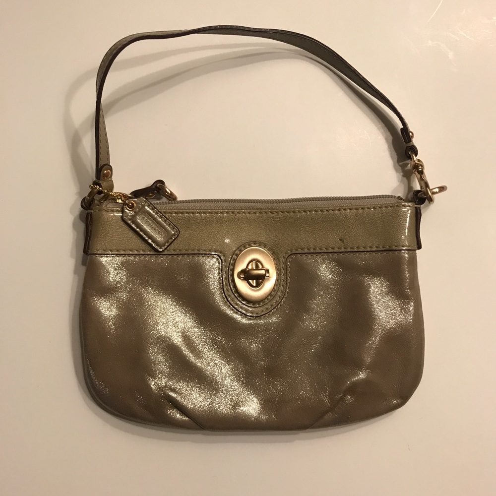 Coach Metallic Wristlet